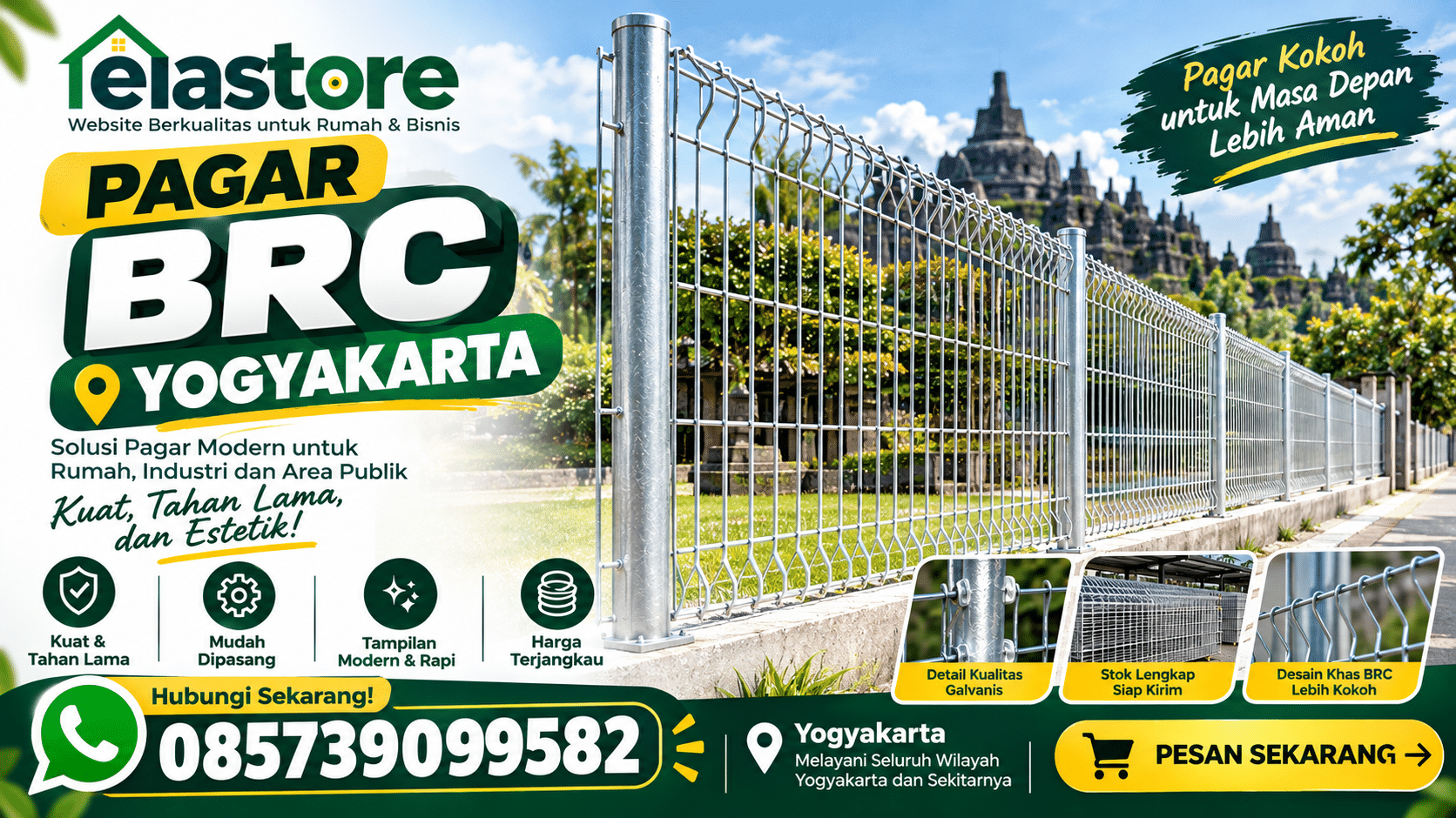Produsen dan distributor pagar BRC berkualitas di Yogyakarta
