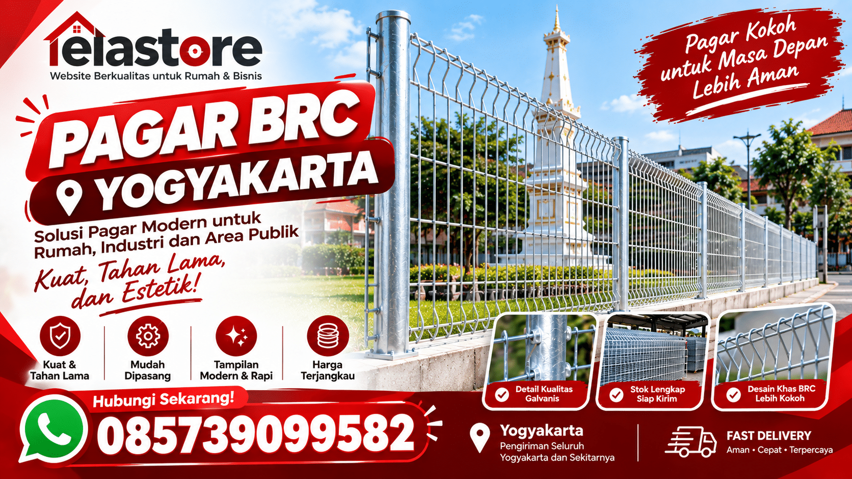 Produsen dan Tempat Jual Pagar BRC Yogyakarta